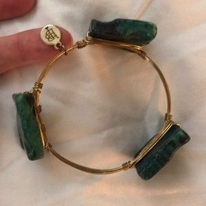 Bourbon and bow ties emerald green bracelet